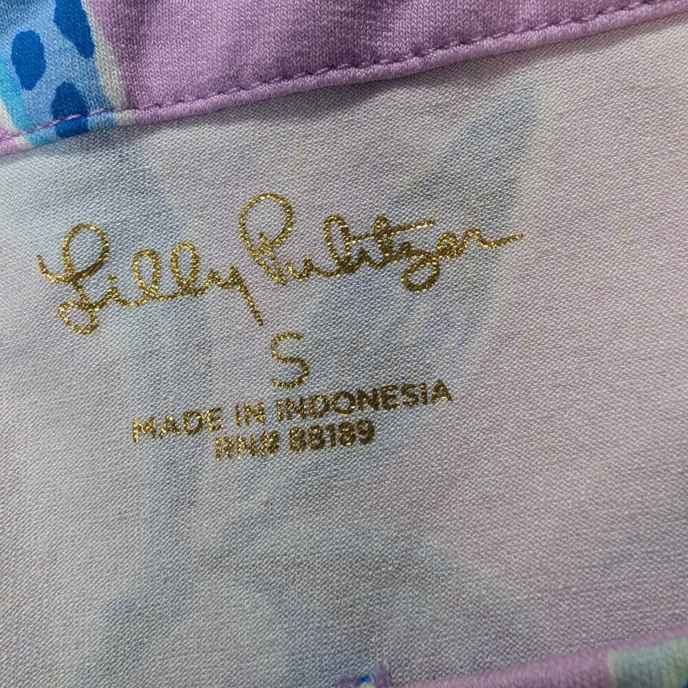 Lilly Pulitzer Women' Sophiletta Womens T-Shirt Short Sleeve Dress Small Purple - Picture 10 of 14